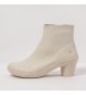 Art Ice white leather ankle boots -Heel height: 6,5cm