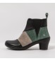 Art Multicoloured leather ankle boots -Heel height: 6,5cm