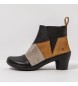 Art Multicoloured leather ankle boots -Heel height: 6,5cm