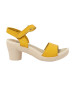Art Leren sandalen 1475 Alfama geel -Hoogte hak 7cm