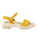 Art Skórzane sandały 1548 żółte - Wysokość obcasa 4,5cm
