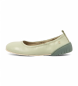 Art 1740 Nantes lime green leather ballet pumps