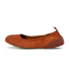 Art 1740 Nantes orange leather ballet pumps