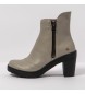 Art Grey leather ankle boots -Heel height: 7,5cm