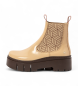 Art Leder-Stiefeletten 1766 Leeds beige