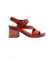 Art Leren sandalen 1872 I Wish rood -Helphoogte 6,5cm
