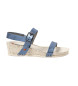 Art 1940F skórzane sandały I Imagine niebieskie -Wysokość obcasa 4,5cm