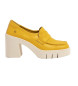 Art Leren schoenen 1972 geel -Helphoogte 9cm