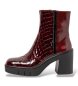 Art Stiefeletten aus Leder 1974 Berna bordeaux