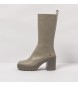Art 1976 Škornji iz usnja Nappa sive barve -Višina pete: 9 cm