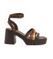 Art 1993 Eivissa brown leather sandals -Height heel 8,5cm