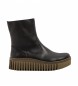 Art Leather ankle boots 1531 black -Platform height 5cm