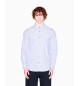 A|X Armani Exchange Regular jacquard yarn dyed shirt white