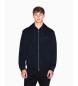 A|X Armani Exchange Felpa basic con zip, blu navy