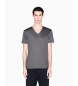 A|X Armani Exchange T-shirt gris à col en V
