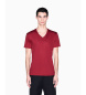 A|X Armani Exchange T-shirt à col en V bourgogne