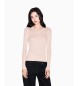 A|X Armani Exchange Camisola Slim V cor-de-rosa