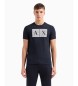A|X Armani Exchange T-shirt dzianinowy Slim Fit granatowy