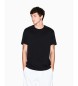 A|X Armani Exchange T-shirt com fita de contraste preta