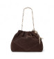 BA&SH Borsa in pelle color cioccolato June