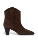 BA&SH Botins em pele Casey castanhos