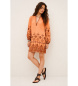 BA&SH Vestido Zola naranja