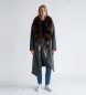 Bazar Deluxe Cappotto con pelo irregolare grigio
