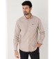 Bendorff Camicia casual oxford con tasca a maniche lunghe beige