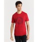 Bendorff Kurzärmeliges Basic-T-Shirt mit roter Logostickerei