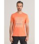 Bendorff T-shirt graphique à manches courtes avec broderie orange