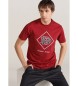 Bendorff T-shirt rossa a maniche corte con grafica Highman