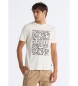 Bendorff T-shirt gráfica bege folhas