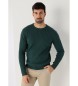 Bendorff Maglione verde girocollo a coste intrecciate