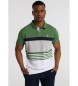 Bendorff Green woven stripe polo shirt