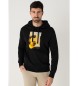 Bendorff Grafisch houthakkers sweatshirt met capuchon zwart