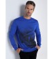 Bendorff Sweatshirt graphique avec col box bleu