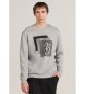 Bendorff Grafisk gr sweatshirt med rund hals