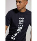 Bikkembergs T-Shirt mit marineblauem Logo