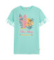 Billieblush Turquoise jurk met grafische print