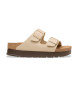 Birkenstock Sandals Arizona Flex Platform beige
