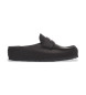 Birkenstock Naples Wrapped Leather Moccasins black