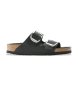 Birkenstock Birkenstock Arizona Big Buckle Natural Leather Sandals (Narrow Fit) black