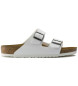 Birkenstock Arizona Birko-Flor-sandaler i læder, hvide
