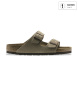 Birkenstock Sandali in Pelle Arizona Plantare morbido (Vestibilità Stretta) taupe