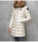 Blauer Manteau de fourrure long Kristin blanc