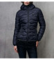 Blauer Manteau en duvet de plumes avec vagues Camellia navy