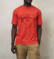 Blauer T-shirt rossa con scudo spazzolato
