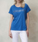 Blauer T-shirt med blå glitter