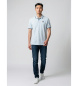 Blauer Polo bleu Damon
