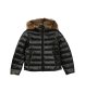 Blauer Mantel Ivory schwarz